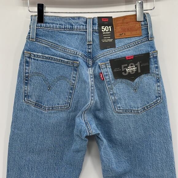 Levi's Premium 501 Skinny Jeans - 24 x 30 - New with tag - Picture 7 of 11